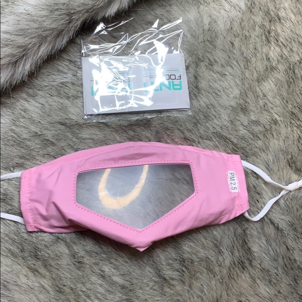 Light Pink Mask with AntiFog Panel